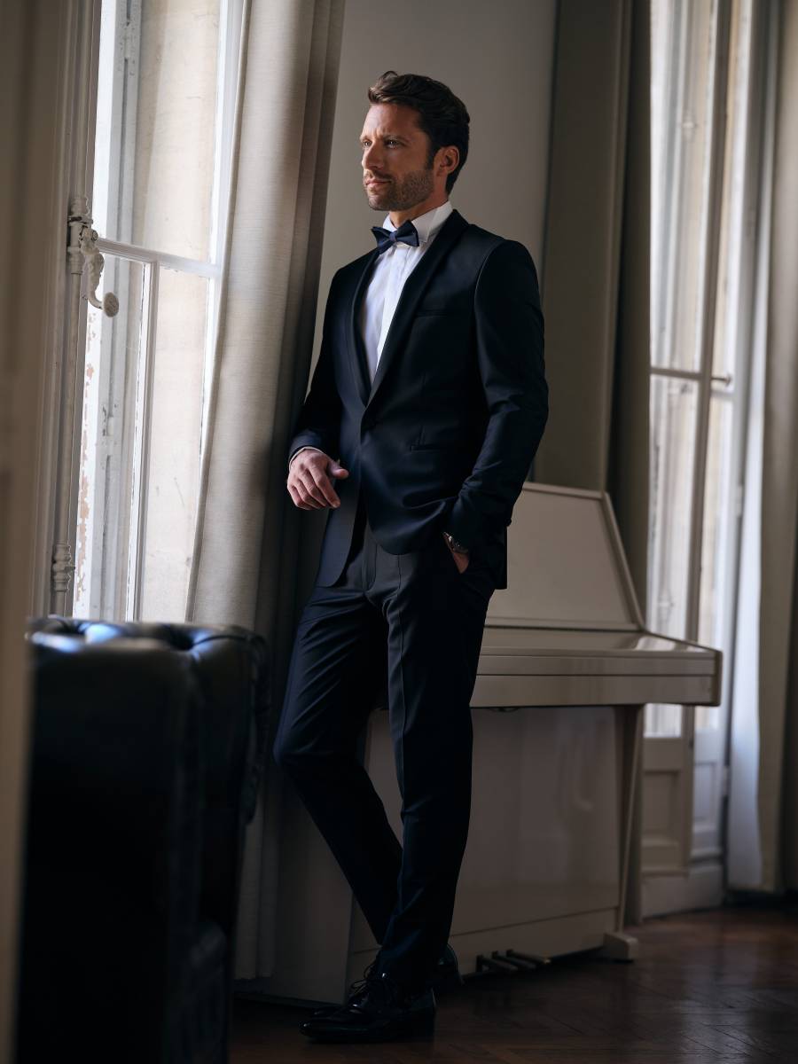 SMOKING MARSEILLE MARIAGE HOMME SLIM FIT COURT ENFANTS CINTRE