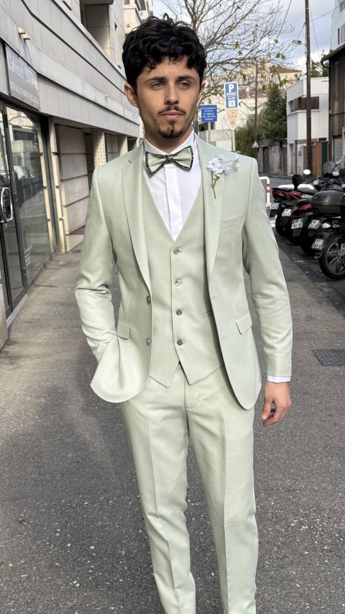 costume 3 pièces sauge costume sauge homme costume vert sauge homme