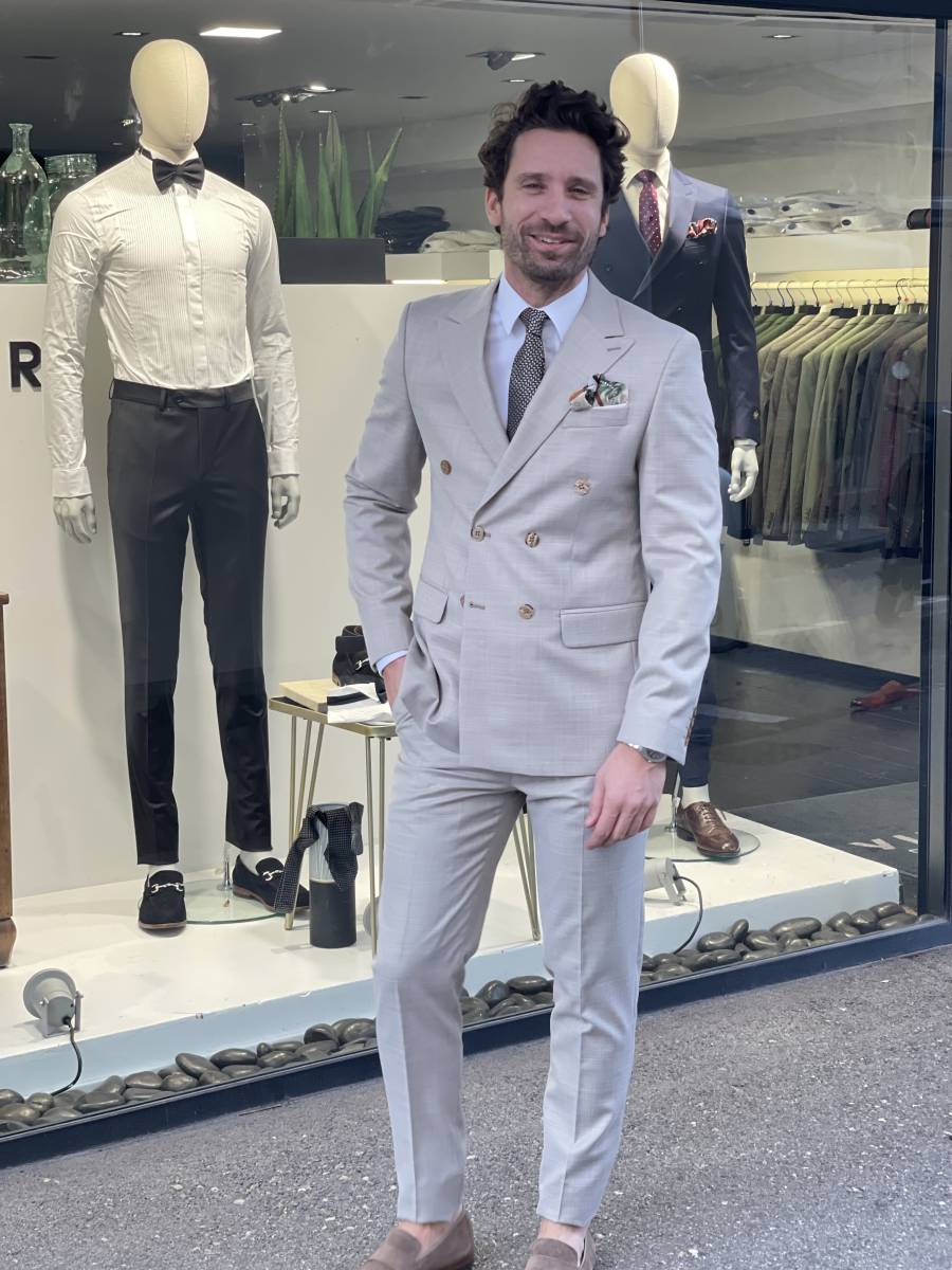 costume croisé beige Marseille mariage 2024 champêtre bohème 