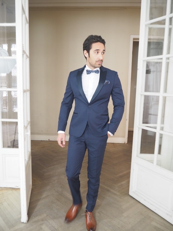 Smoking bleu marine homme marseille branché stylé cérémonie mariage