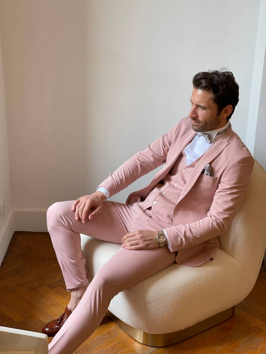costume rose homme mariage marseille