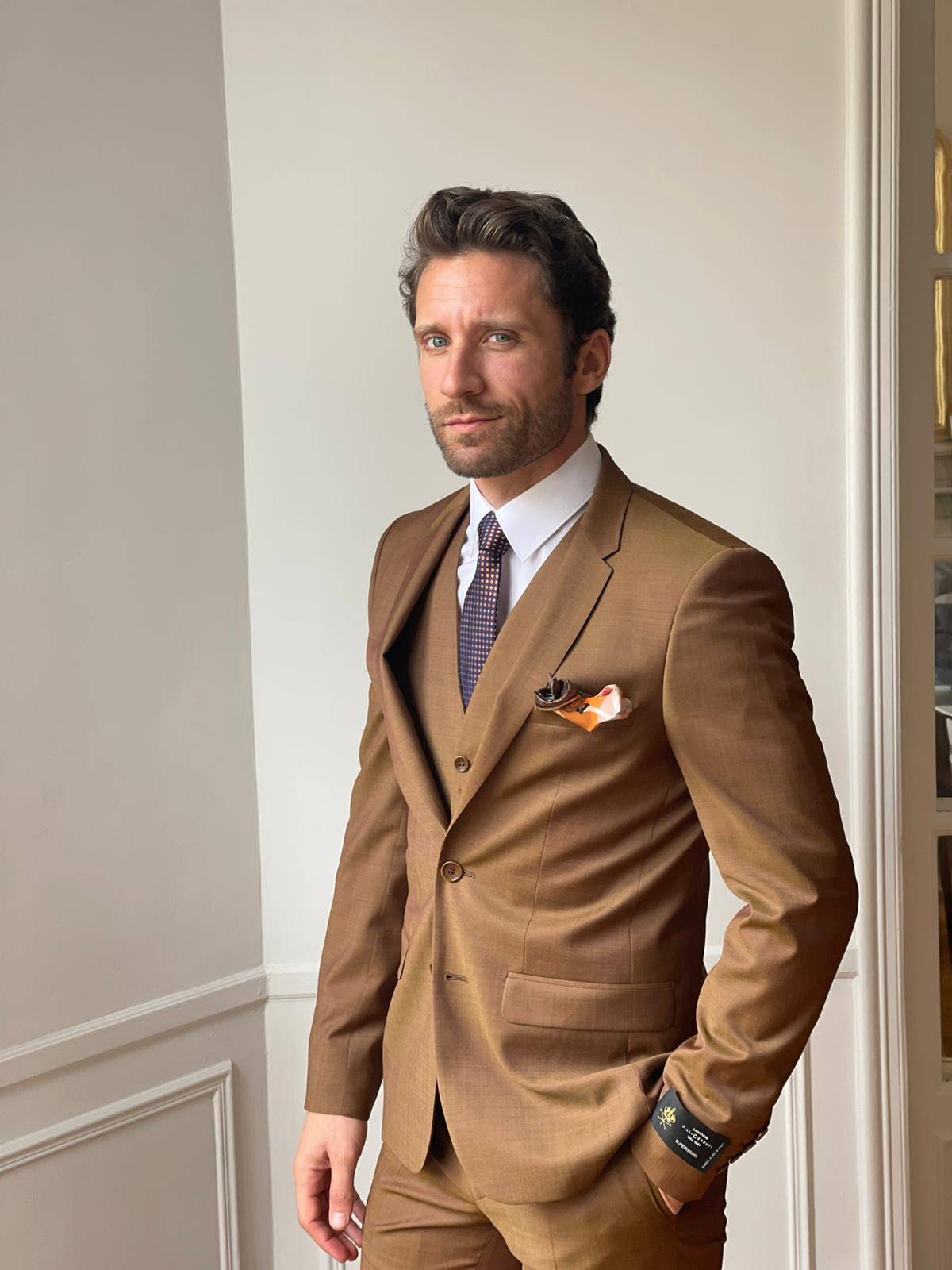 costume homme tabac slim mariage cérémonie