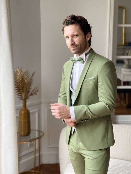 Costume 3 pièces gilet dépareillé Marseille cintré 