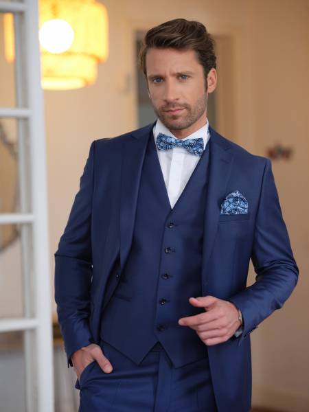 Costume 3 pièce bleu cobalt