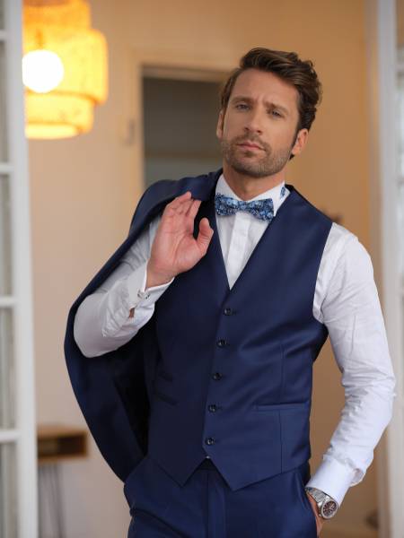 Costume 3 pièce bleu cobalt