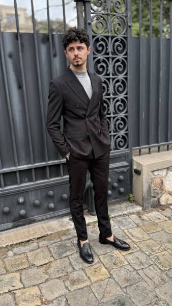 costume croisé slim cintrécoupe ajustée