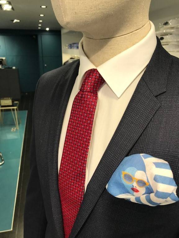 CRAVATE HOMME MARSEILLE COSTUME GRIS ANTHRACITE CEREMONIE