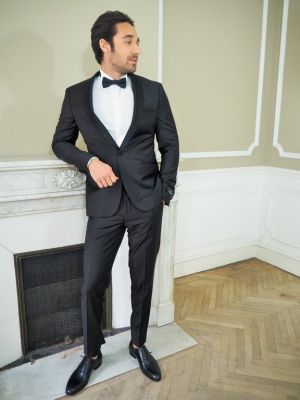 Smoking noir col châle marié mariage cérémonie bouche du rhone mariage de luxe