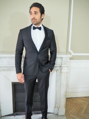 Smoking noir col châle marié mariage cérémonie bouche du rhone mariage de luxe