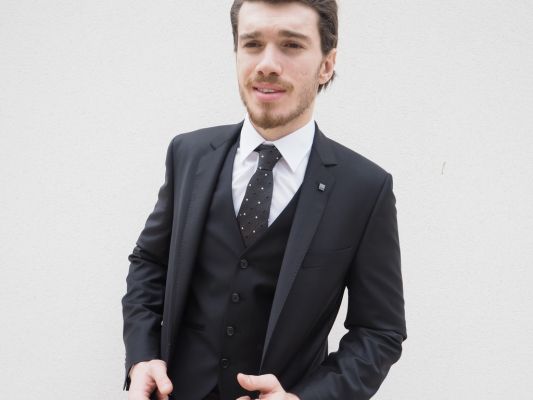 Costume de marié marseille cérémonie slim fit cintré noir