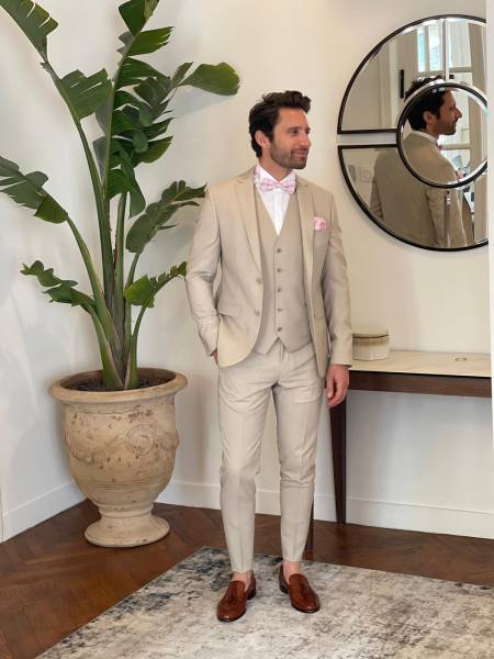 costume beige homme mariage marseille